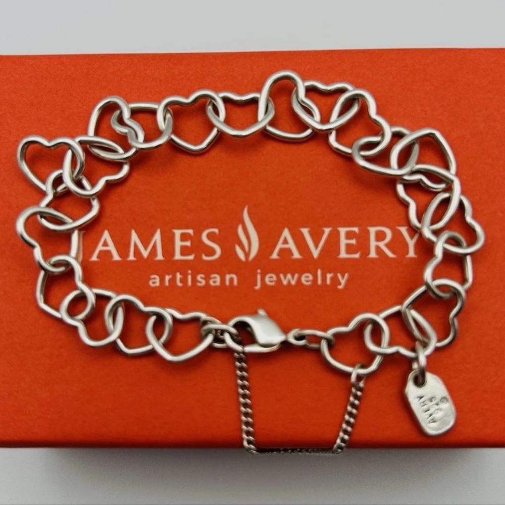 📿James Avery🆕Connected Hearts Charm Bracelet